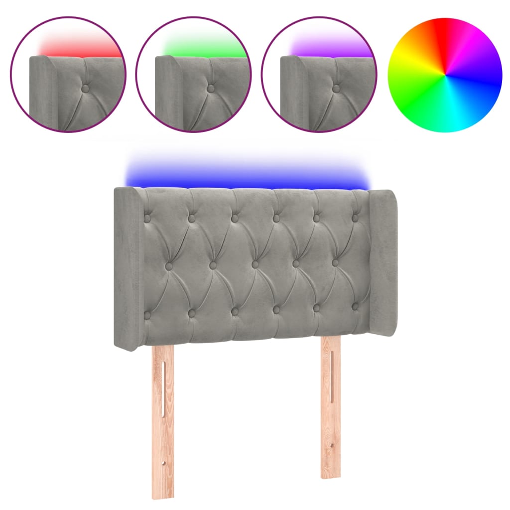 vidaXL Panneau de porte LED 83x16x78/88 cm poignées d'éclairage