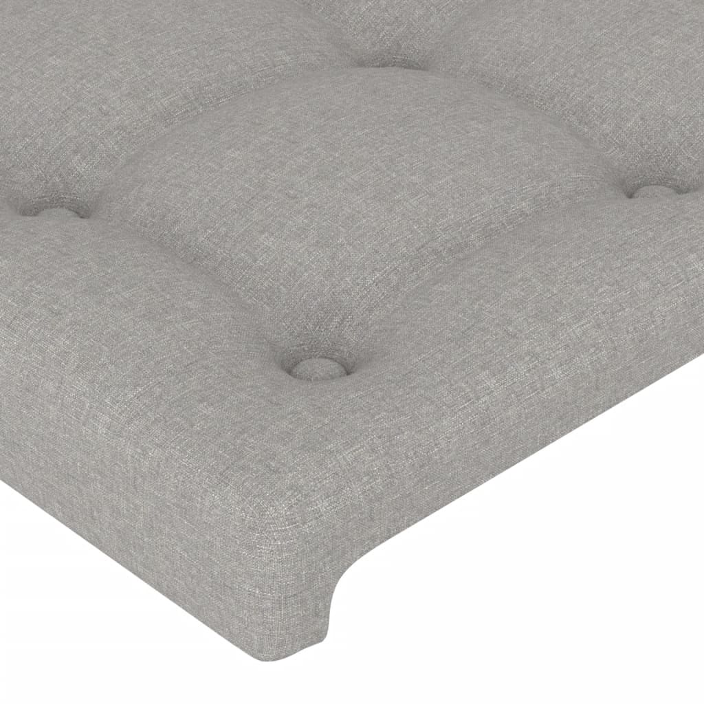 vidaXL Hoofdbord LED 83x16x78/88 cm stof lichtgrijs
