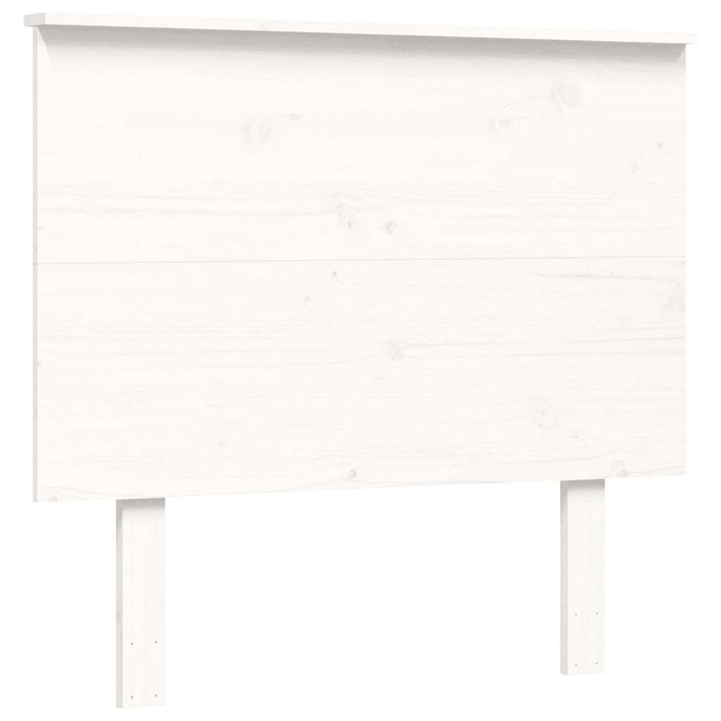vidaXL Senior Bed with Headboard Solid Wood White