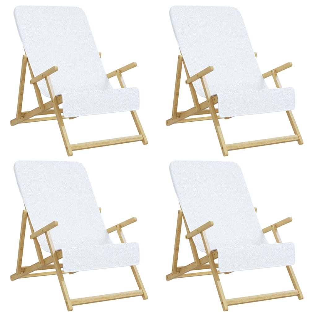 vidaXL Strandhanddoeken 4 st 400 g/m² 60x135 cm stof wit