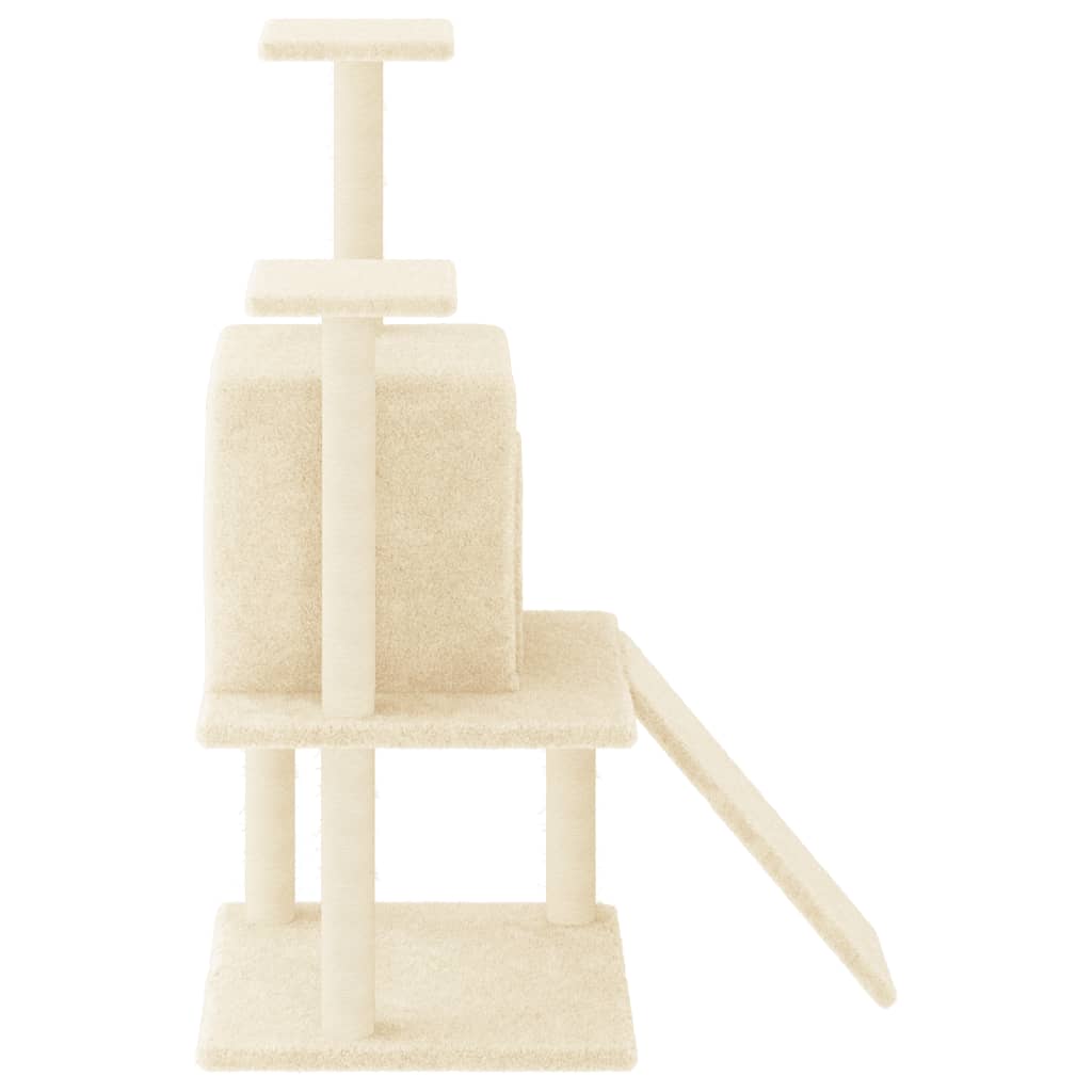 vidaXL Cat tree with sisal scratching posts 110 cm cream