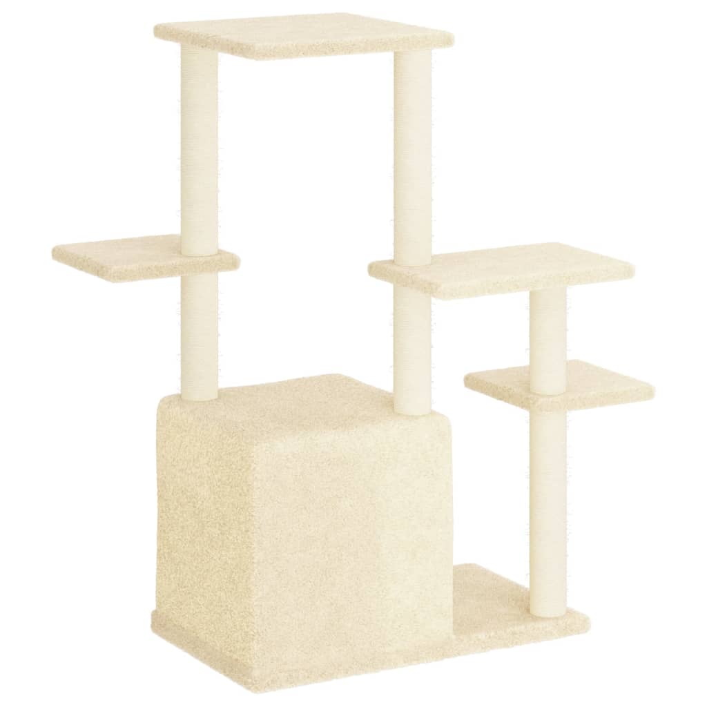 vidaXL Cat Tree with Sisal Scratching Posts 97.5 cm Cream