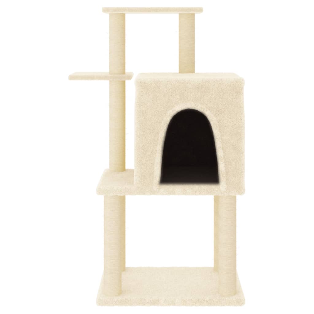 vidaXL Meuble de jardin avec palettes en sisal 97 cm crème jaune