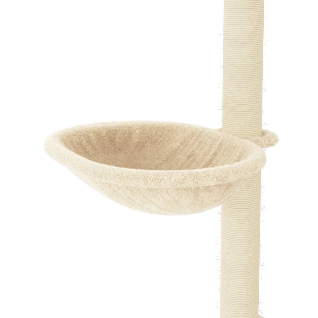 vidaXL Cat Tree with Sisal Scratching Posts 95 cm Cream