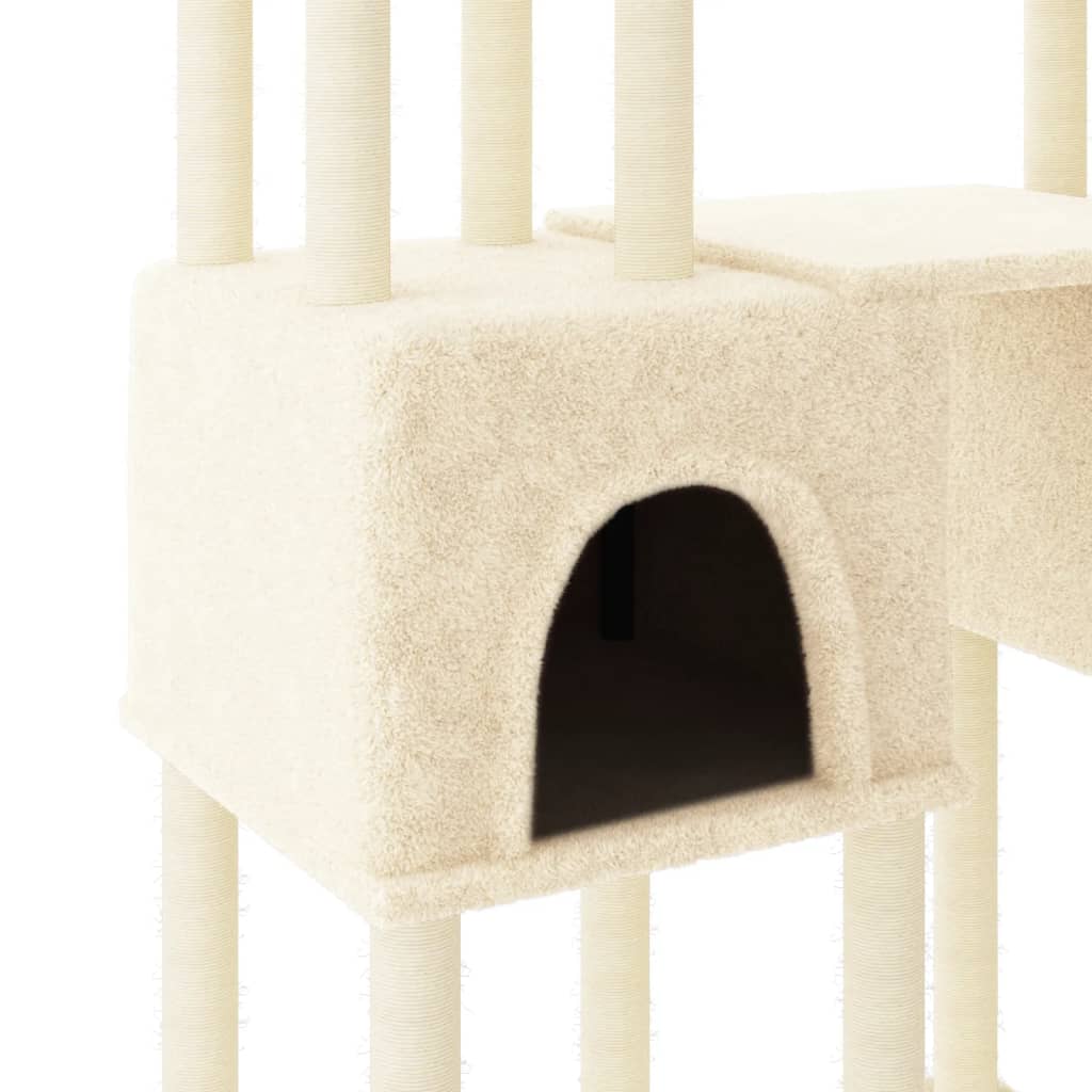 vidaXL Meuble de jardin avec palettes en sisal 199 cm crème jaune