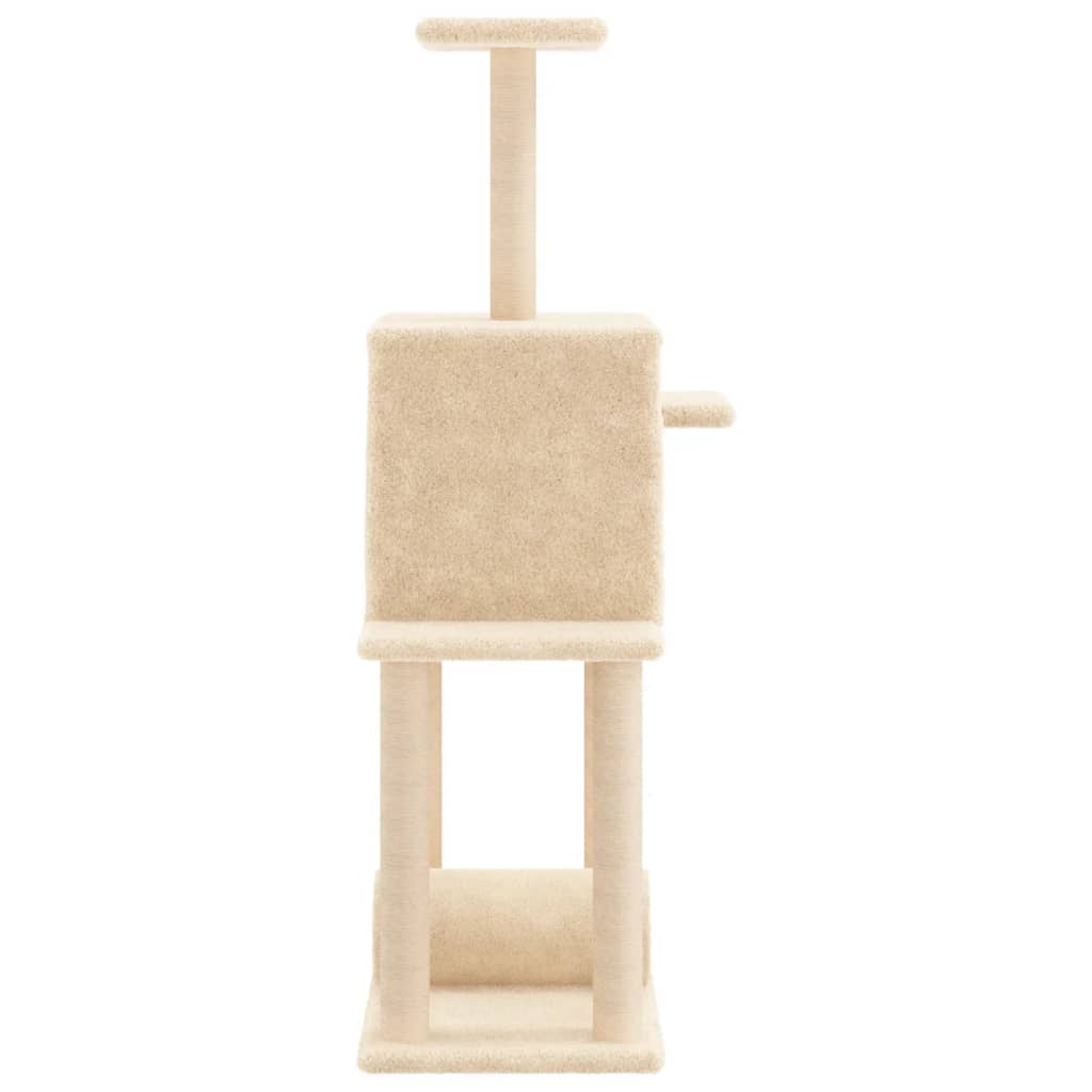 vidaXL Cat tree with sisal scratching posts 122 cm cream