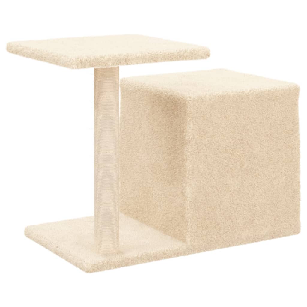 vidaXL Cat Tree with Sisal Scratching Posts 50.5 cm Cream