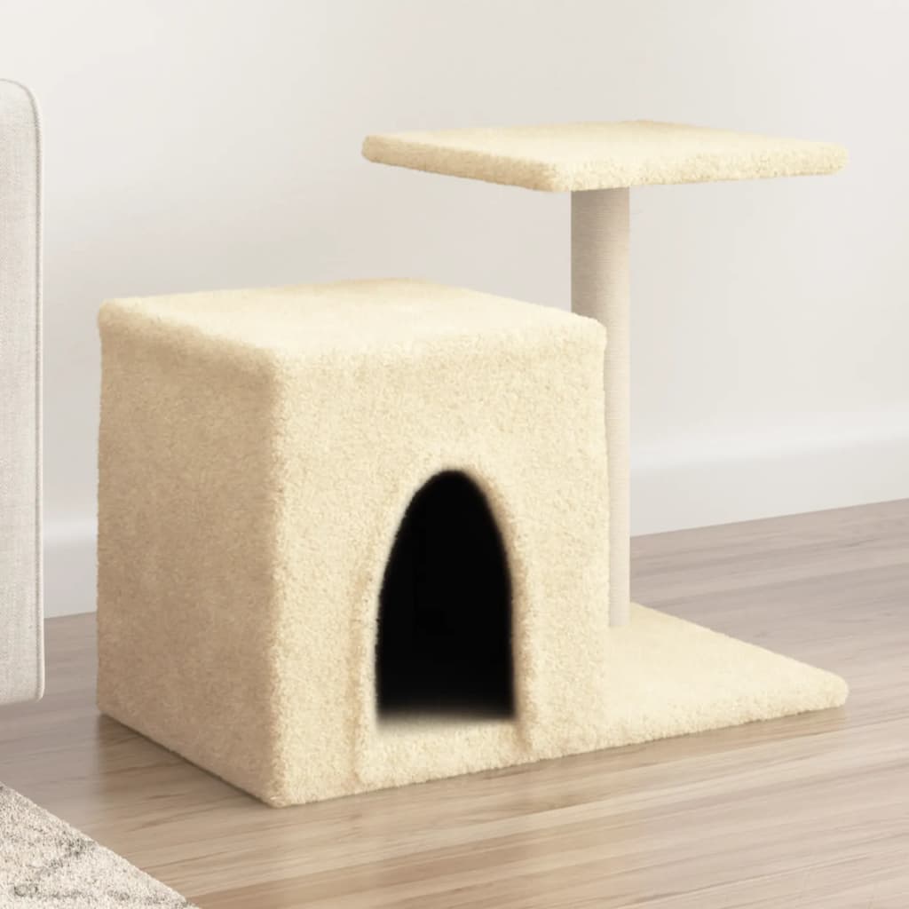 vidaXL Cat Tree with Sisal Scratching Posts 50.5 cm Cream