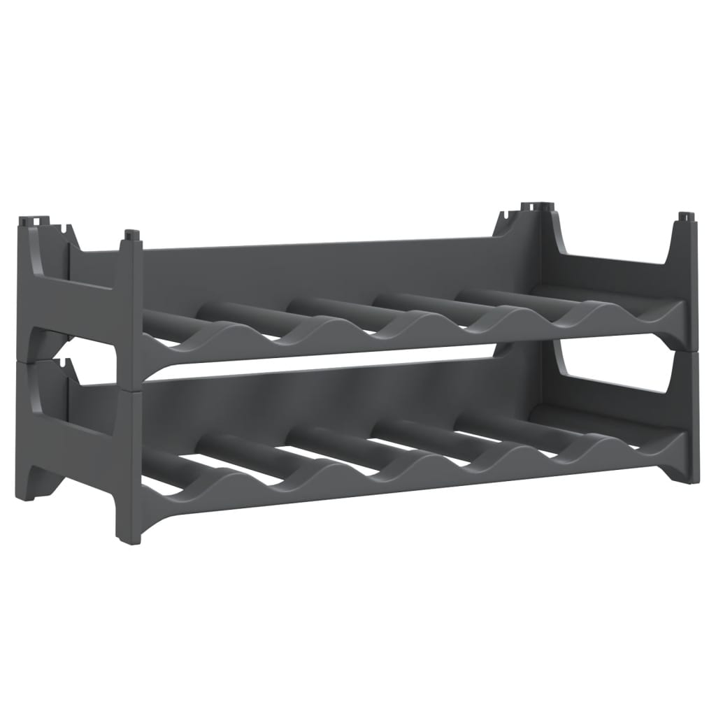 vidaXL Stackable 12-Bottle Wine Rack PP