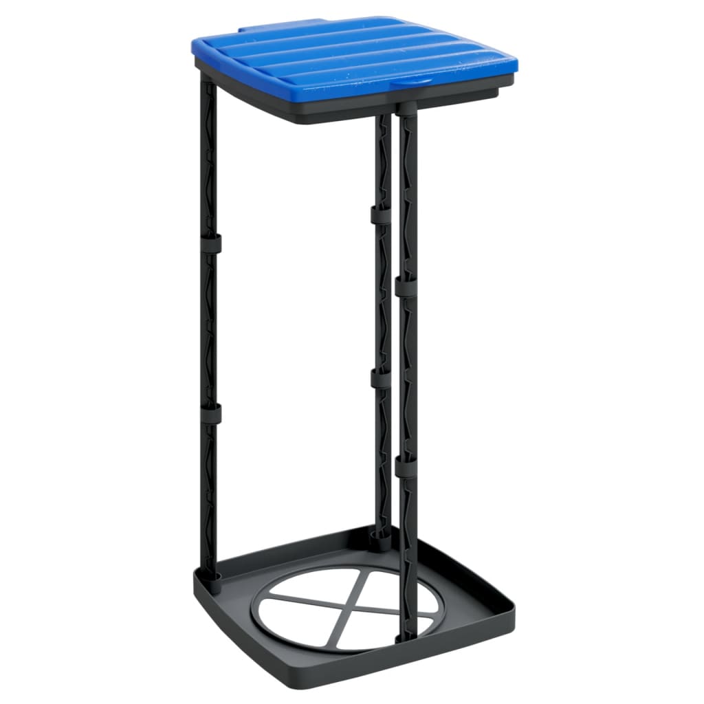 vidaXL Vuilniszakhouders 2 st 60 L PP zwart en blauw