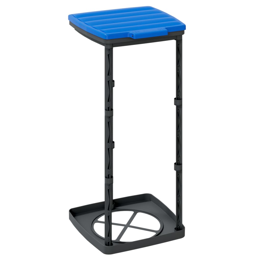 vidaXL Vuilniszakhouders 2 st 60 L PP zwart en blauw