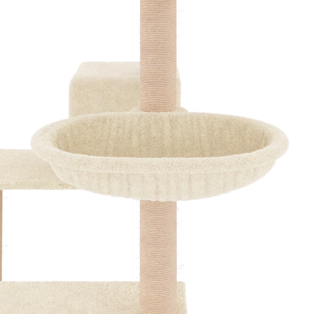 vidaXL Cat Tree with Sisal Scratching Posts 82.5 cm Cream