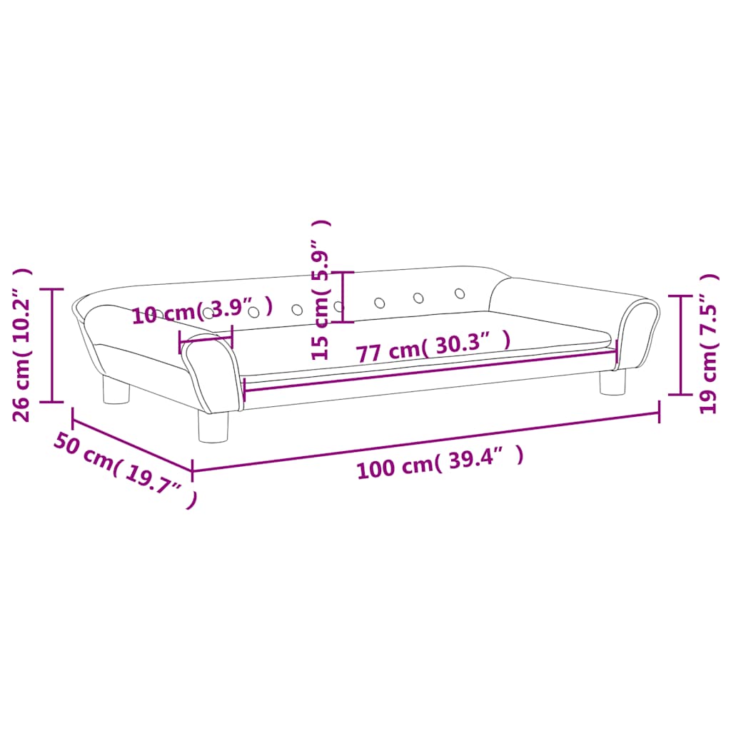 vidaXL Kinderbank 100x50x26 cm fluweel blauw