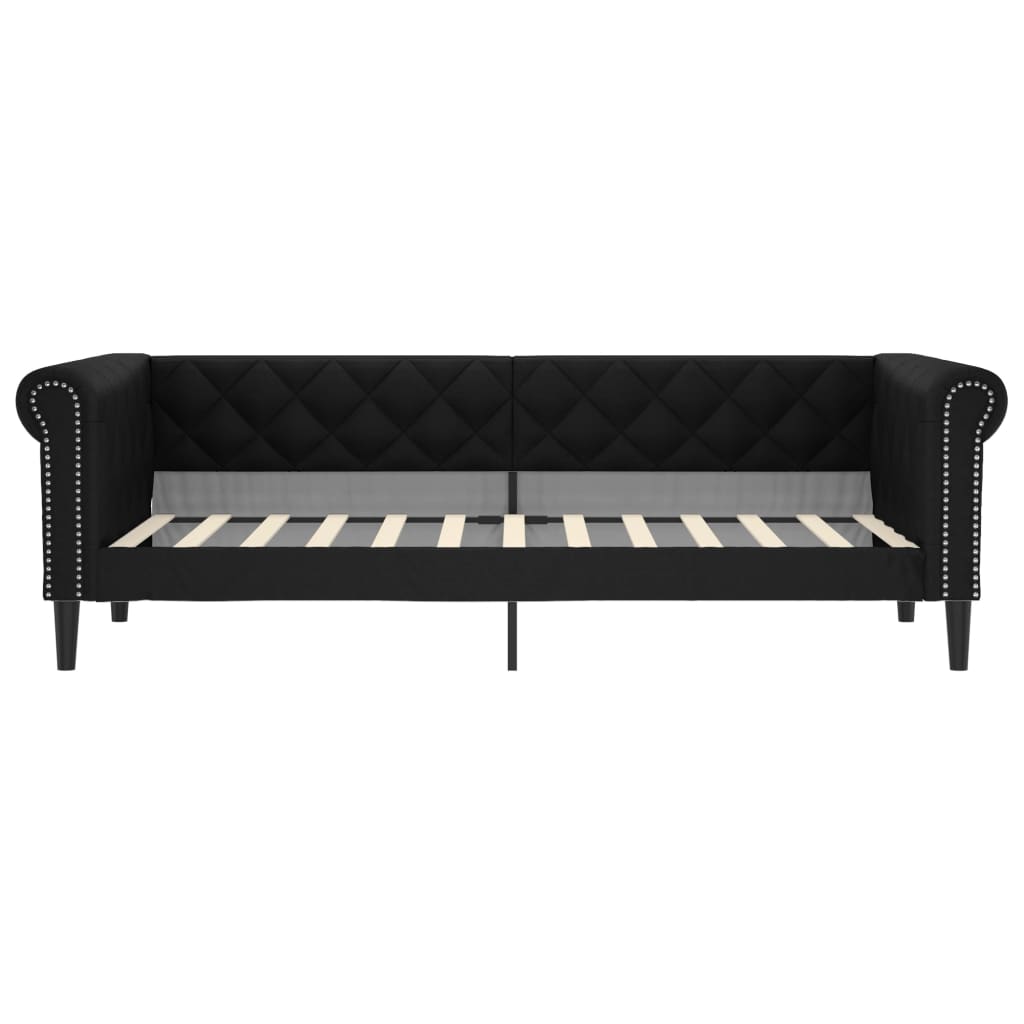 vidaXL Slaapbank met matras 90x200 cm kunstleer zwart