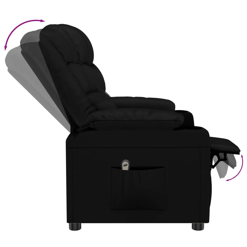 vidaXL Fauteuil elektrisch verstelbaar kunstleer zwart