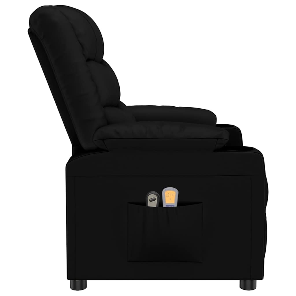 vidaXL Massagestoel elektrisch kunstleer zwart