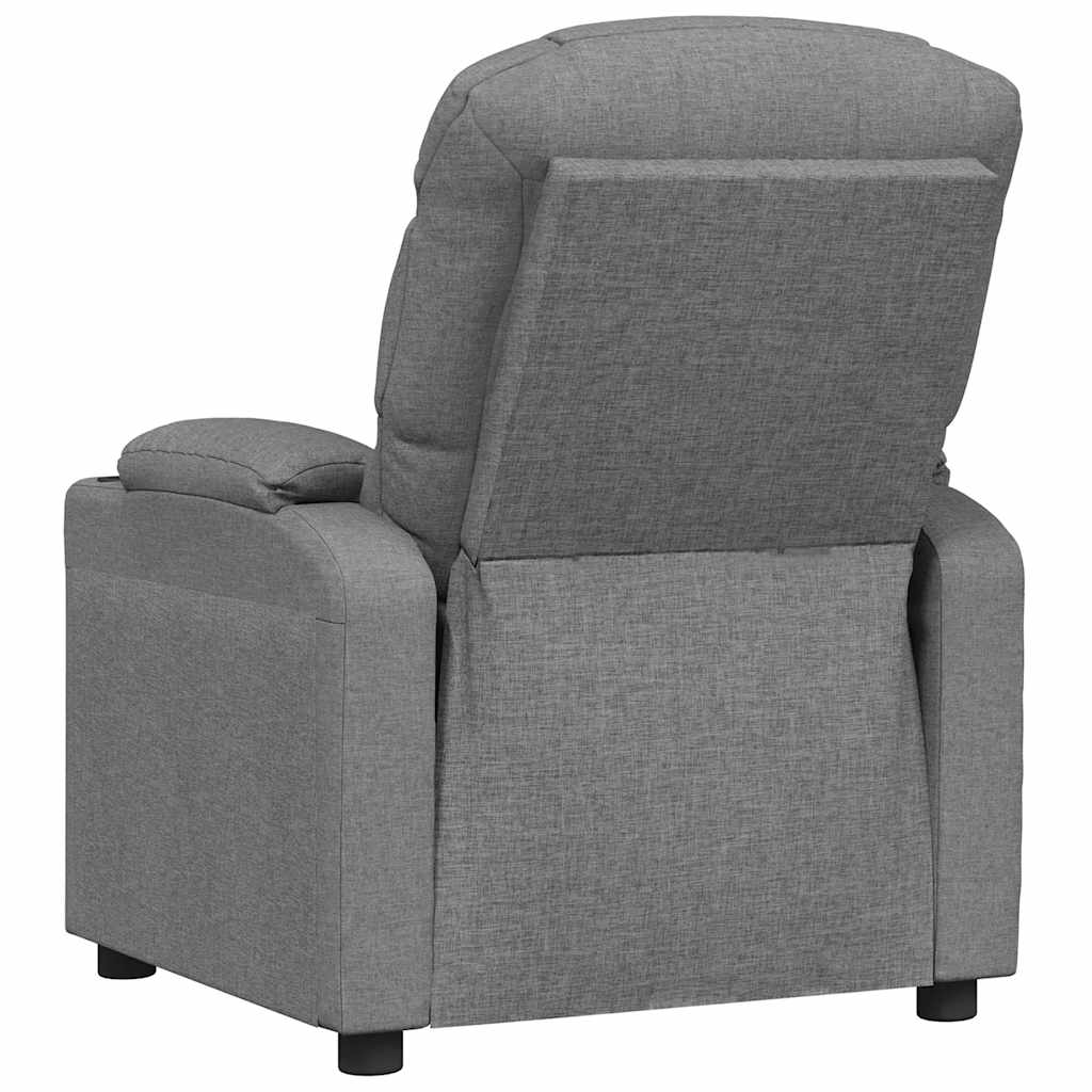 vidaXL Fauteuil elektrisch verstelbaar stof lichtgrijs