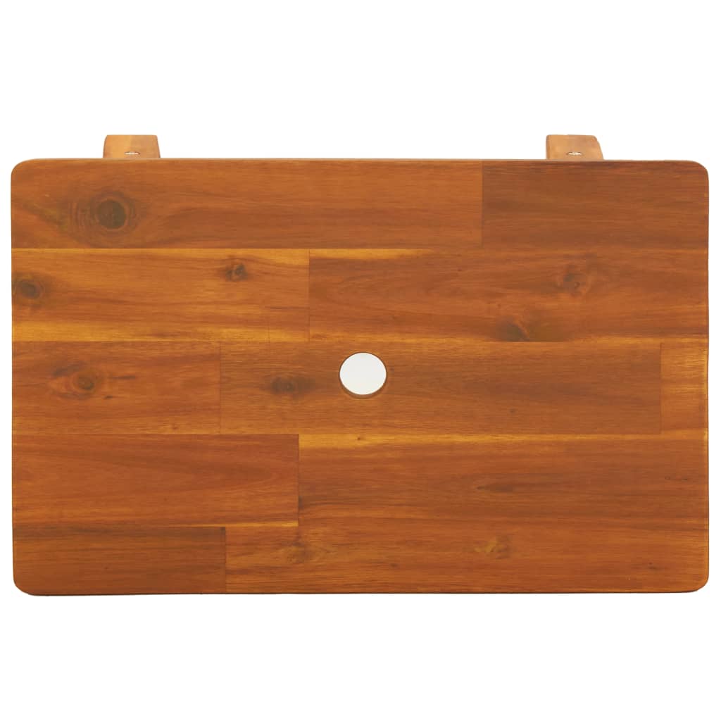 vidaXL Tabouret 45x29x45 cm rectangulaire en bois d'acacia massif