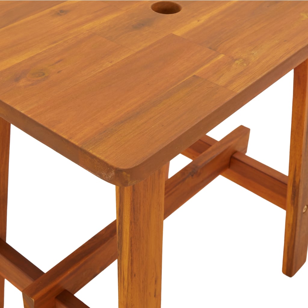 vidaXL Tabouret 45x29x45 cm rectangulaire en bois d'acacia massif