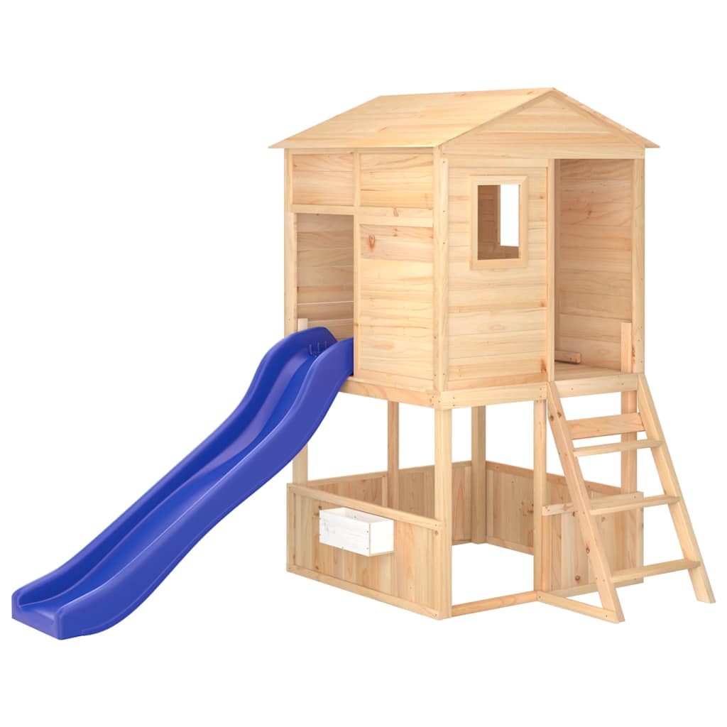 vidaXL Solid Spruce Wood Playhouse