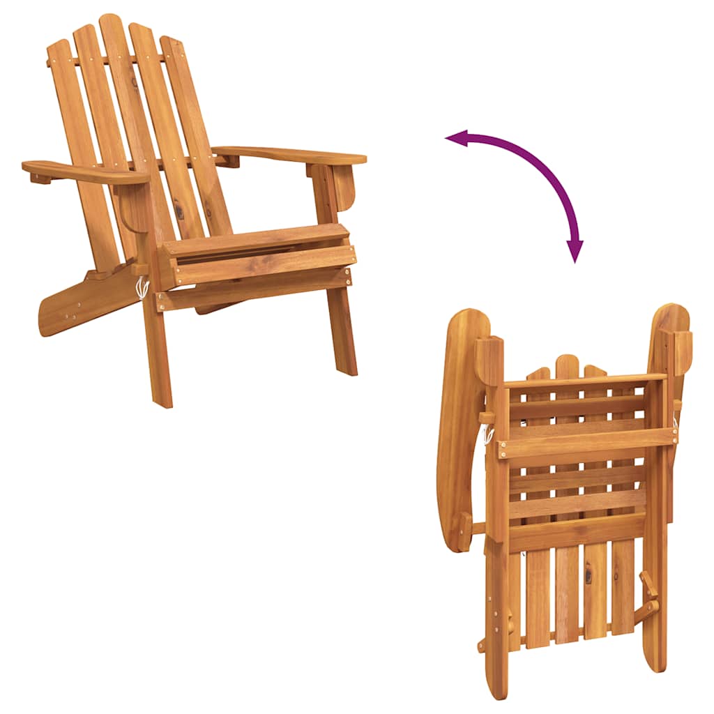 vidaXL Adirondack Garden Chairs 2 pcs Solid Acacia Wood