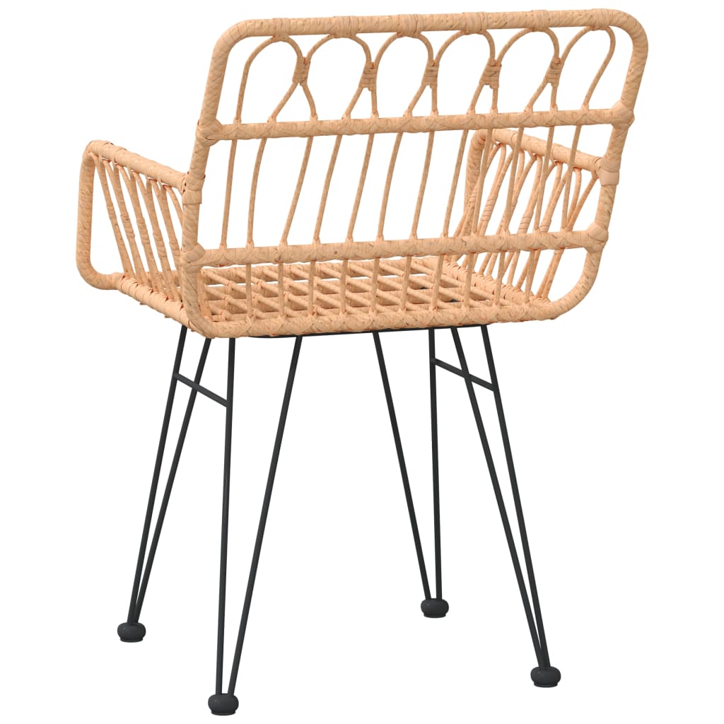 vidaXL Tuinstoelen 2 st met armleuning 56x64x80 cm PE-rattan