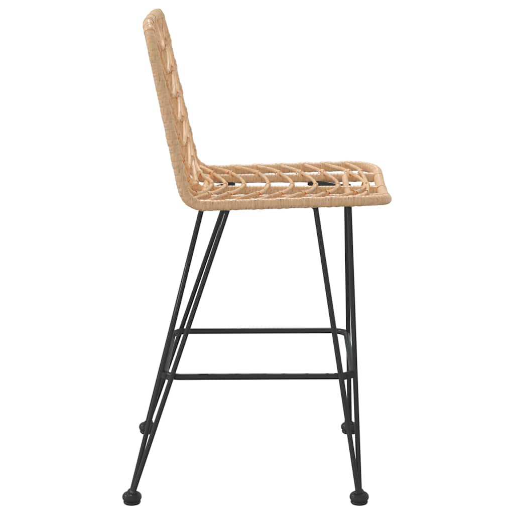 vidaXL Barkrukken 2 st 45x56x103,5 cm PE-ratten en staal