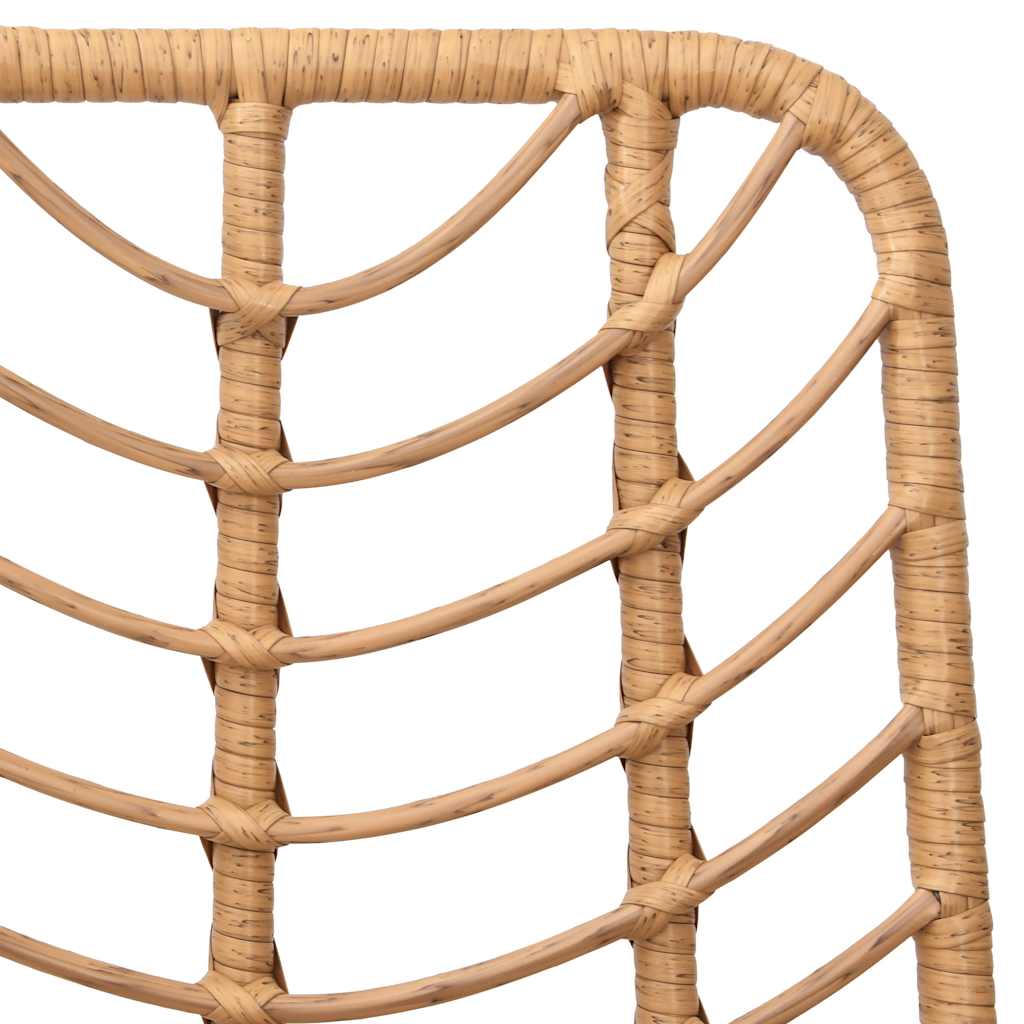 vidaXL Barkrukken 2 st 45x56x103,5 cm PE-ratten en staal