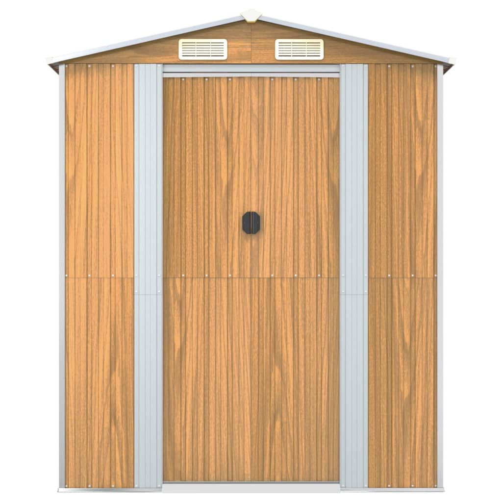 vidaXL Tuinschuur 192x191x223 cm gegalvaniseerd staal lichtbruin