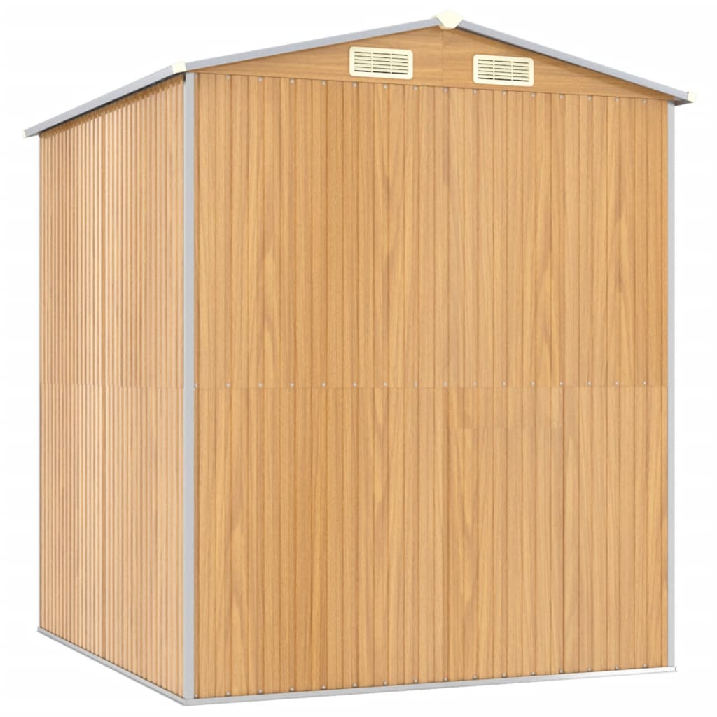 vidaXL Tuinschuur 192x191x223 cm gegalvaniseerd staal lichtbruin
