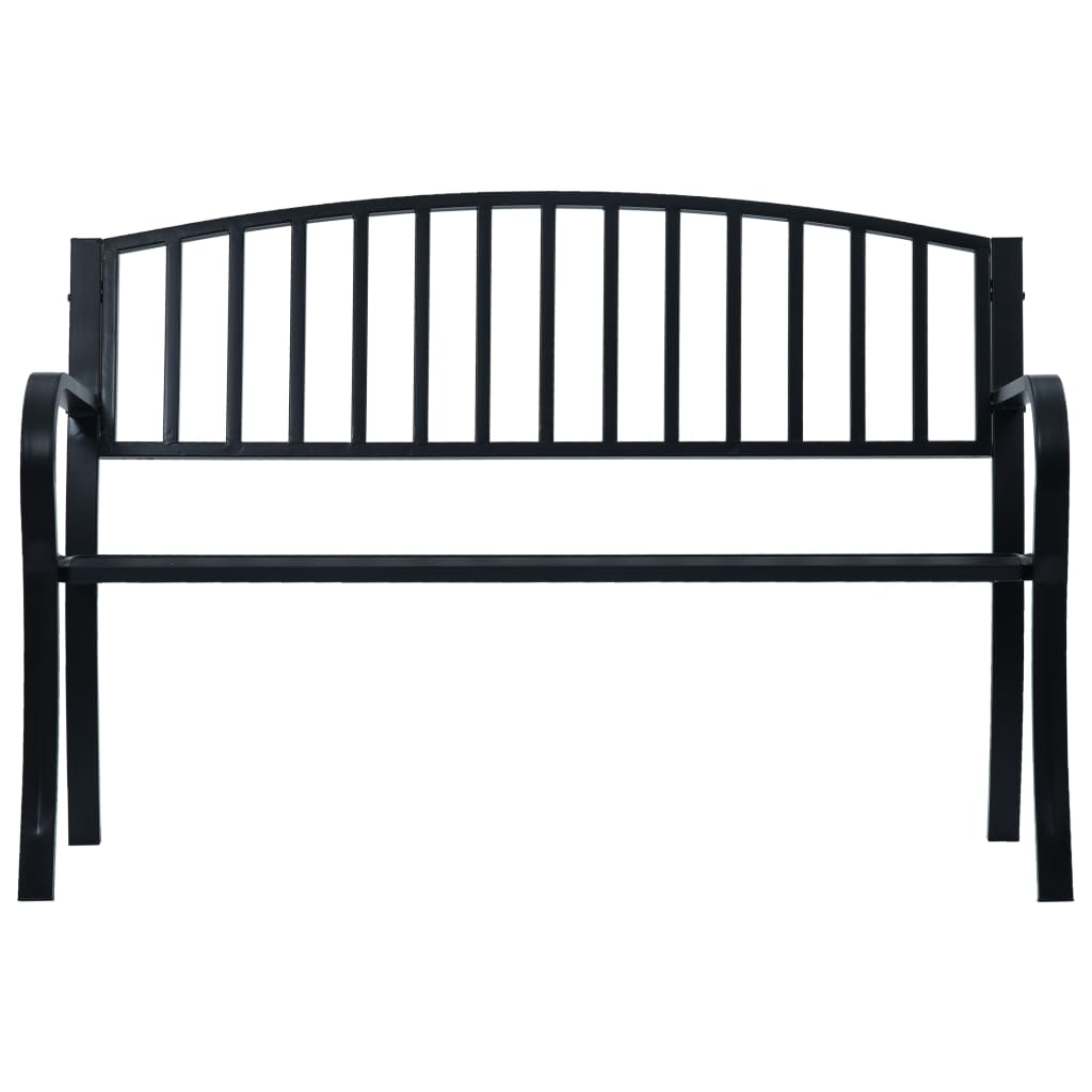 vidaXL Tuinbank 120 cm staal zwart