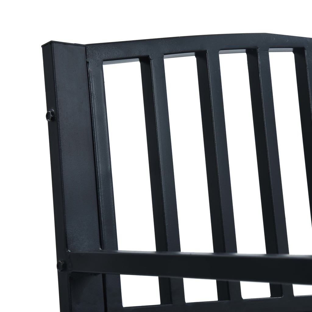 vidaXL Tuinbank 120 cm staal zwart