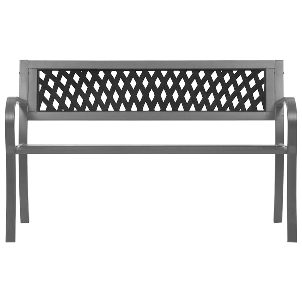 vidaXL Tuinbank 120 cm staal zwart