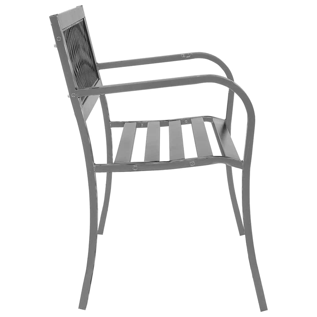 vidaXL Tuinbank 120 cm staal zwart
