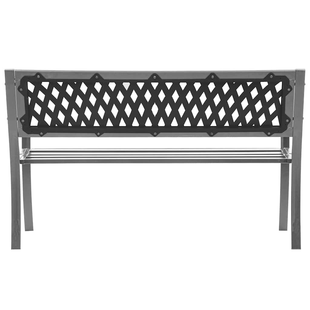 vidaXL Tuinbank 120 cm staal zwart