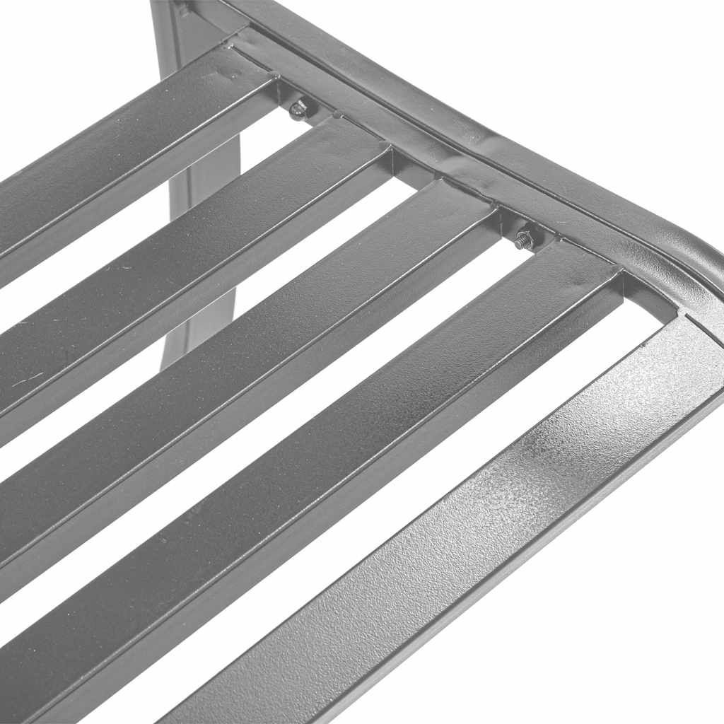 vidaXL Tuinbank 120 cm staal zwart