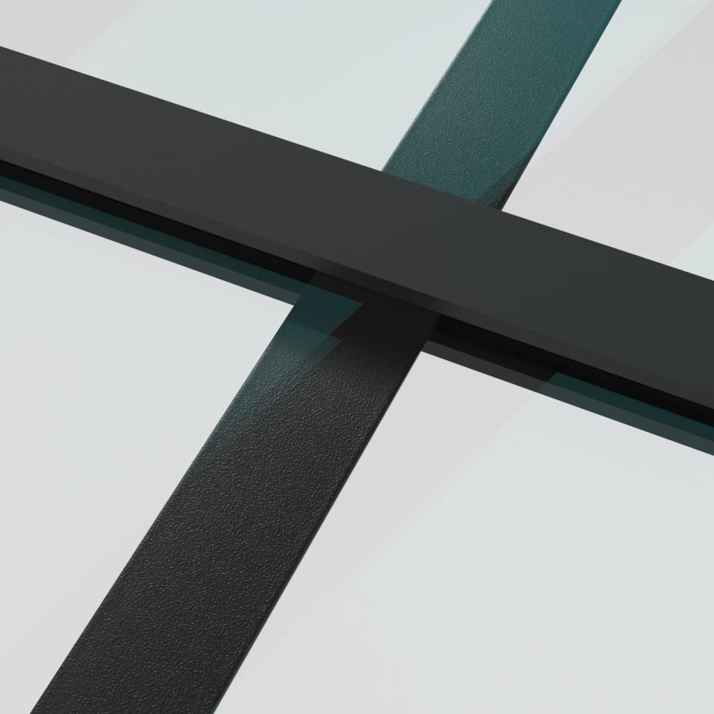 vidaXL Schuifdeur met beslag 76x205 cm ESG-glas en aluminium