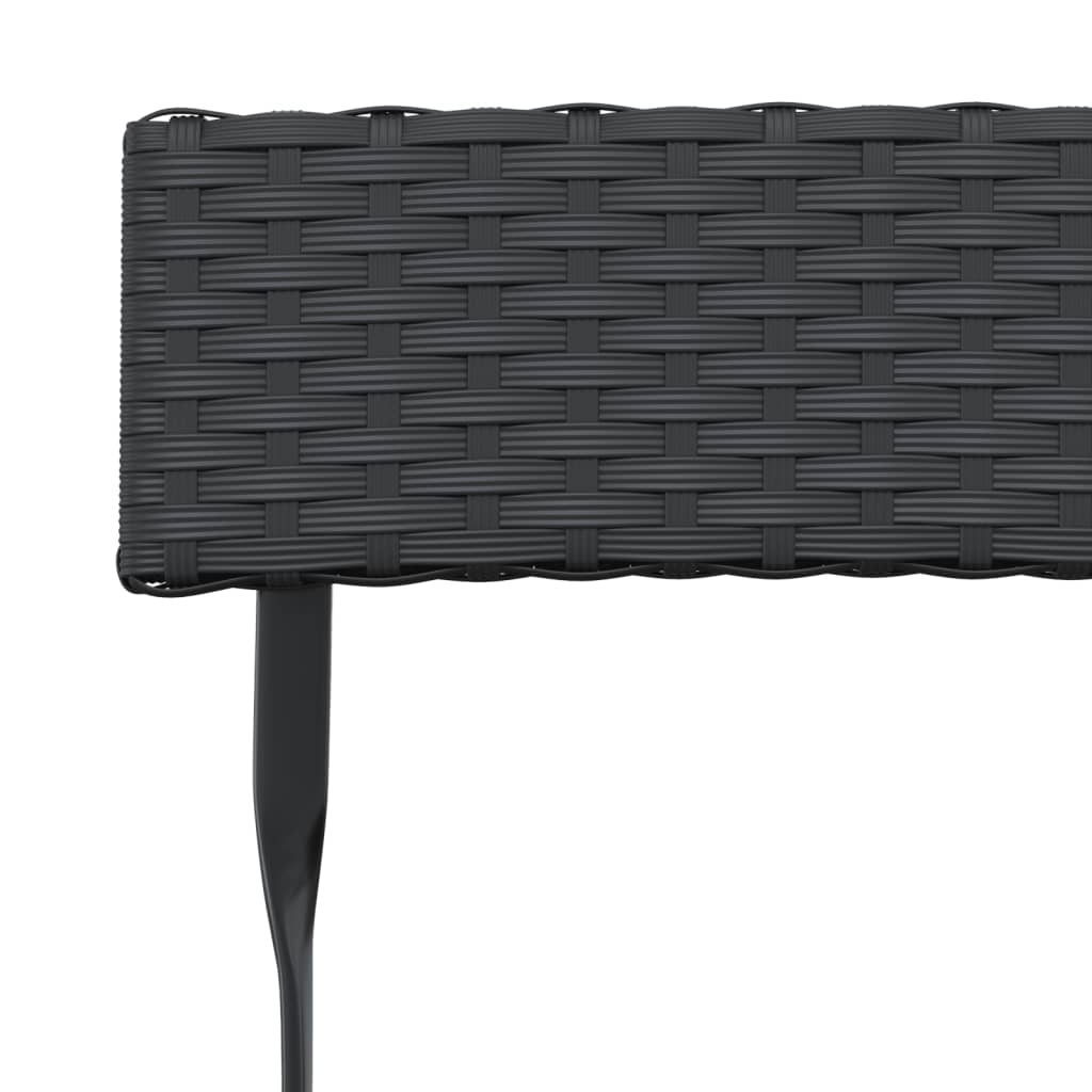 vidaXL Bistro Chairs 4 pcs foldable poly rattan and steel black