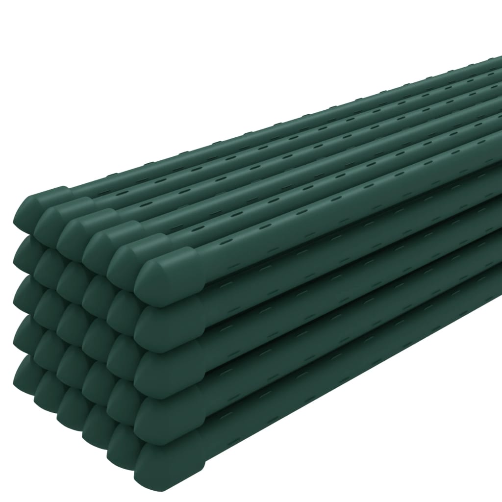 vidaXL Plantenstaken 30 st 60 cm staal groen