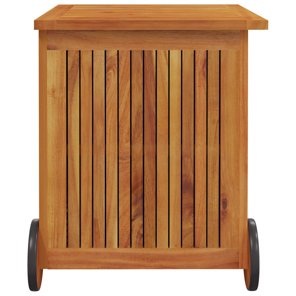 vidaXL Tuinbox met wieltjes 60x50x58 cm massief acaciahout