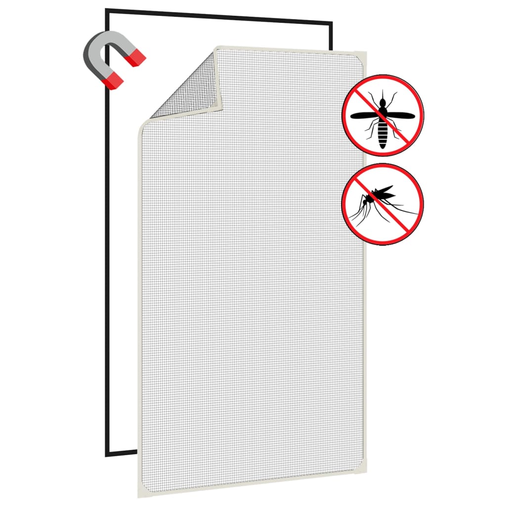 vidaXL Magnetic Fly Screen for Windows 80x140 cm White