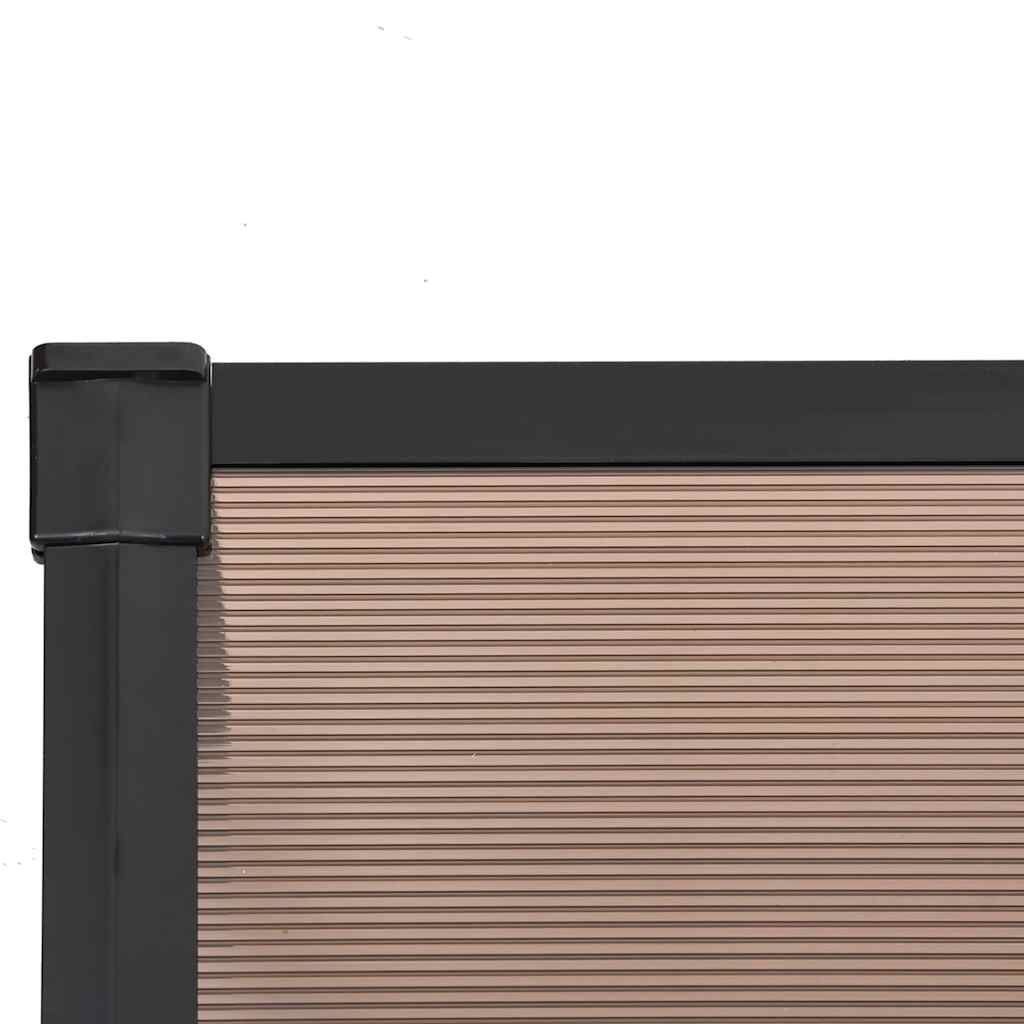 vidaXL Deurluifel 122x90 cm polycarbonaat zwart