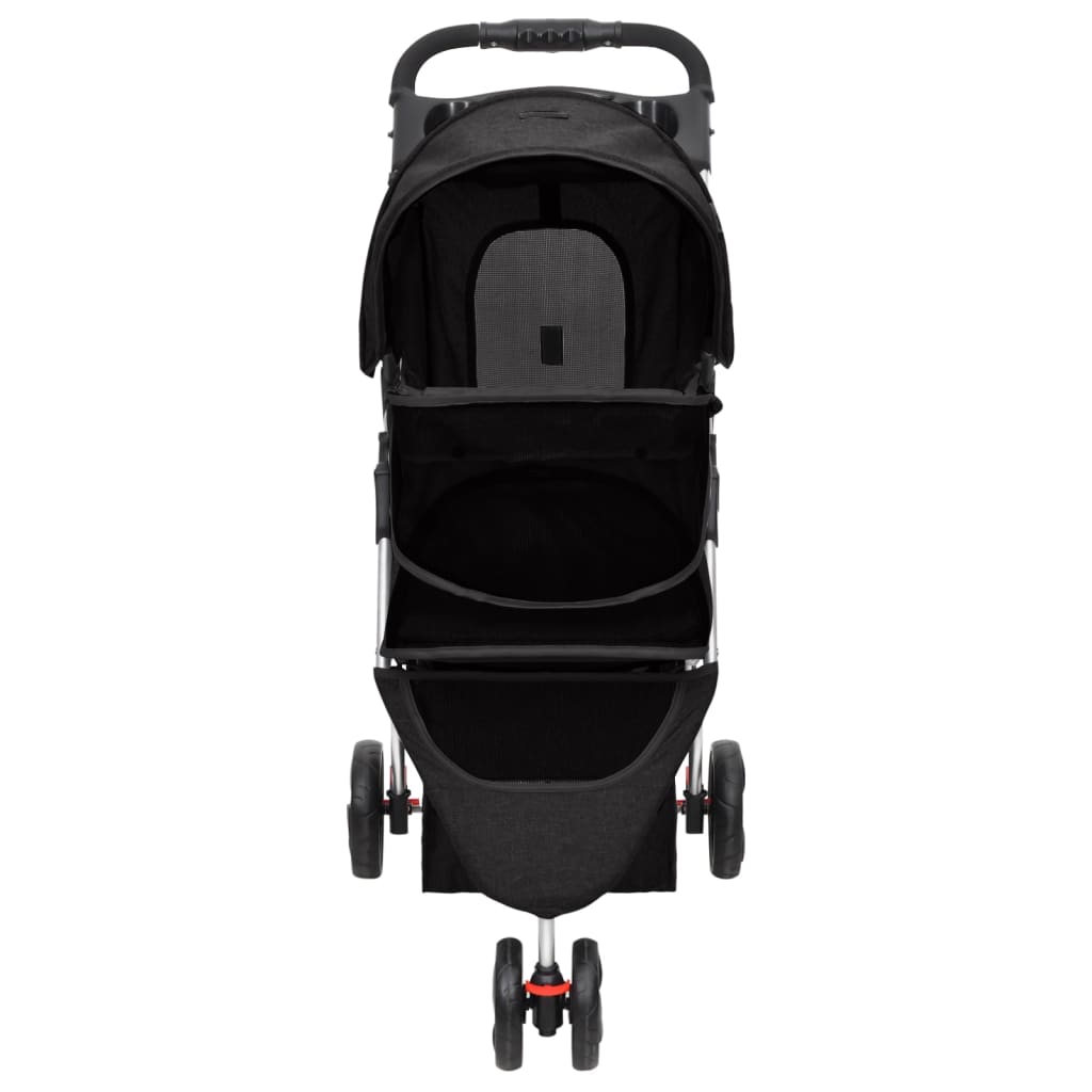 vidaXL Hondenwagen inklapbaar 80x46x98 cm oxford stof zwart