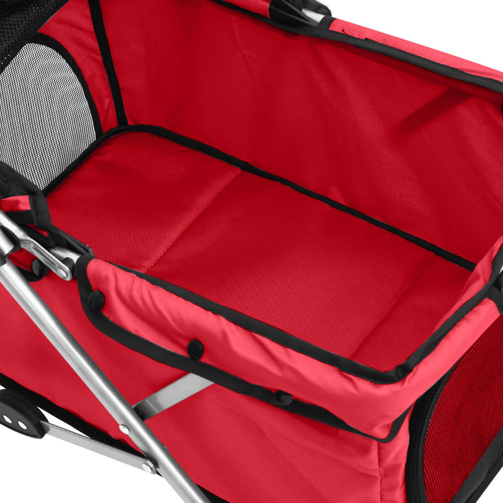 vidaXL Hondenwagen inklapbaar 76x50x100 cm oxford stof rood