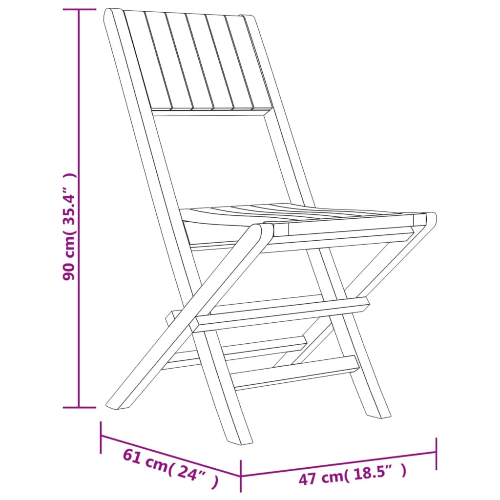 vidaXL 5-piece Garden Dining Set Solid Teak Wood
