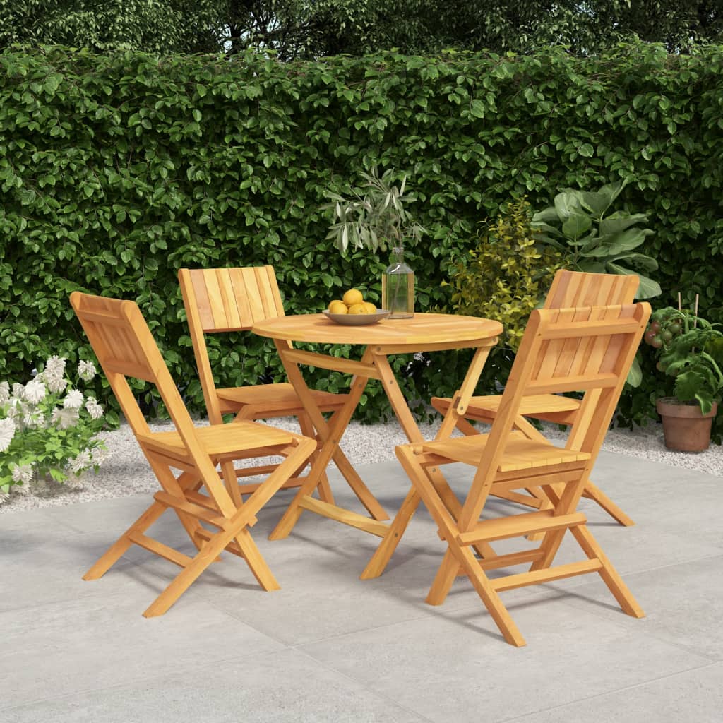 vidaXL 5-piece Garden Dining Set Solid Teak Wood