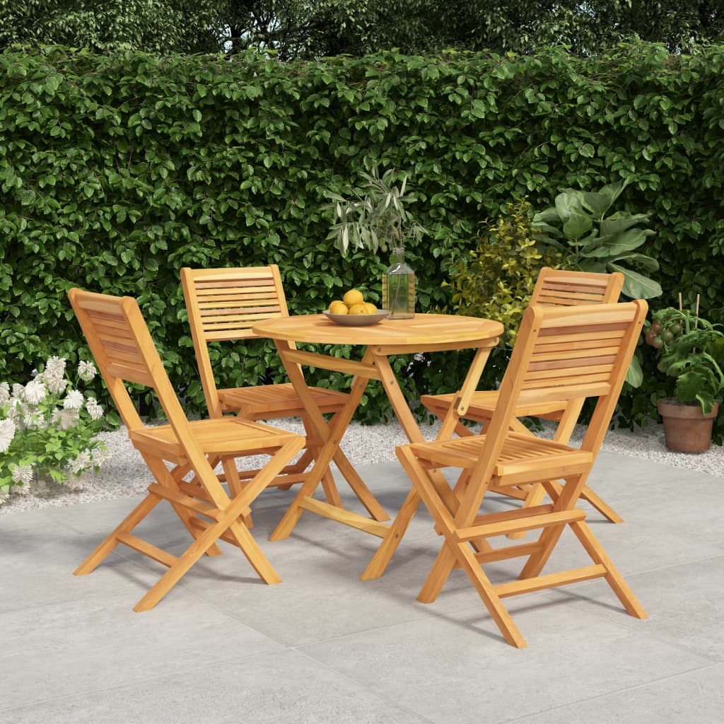 vidaXL 5-piece Garden Dining Set Solid Teak Wood
