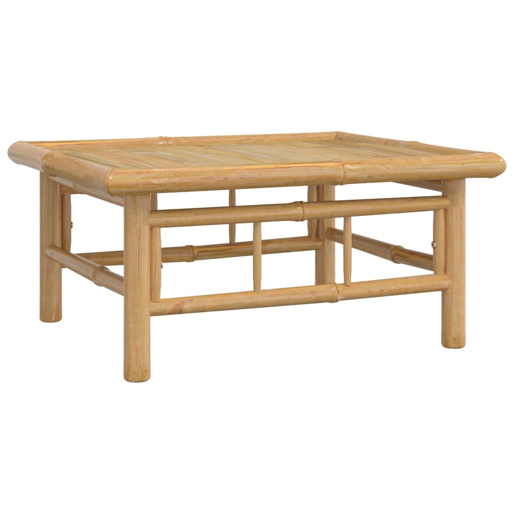 vidaXL 6-Piece Lounge Set with Cushions Bamboo Cream White