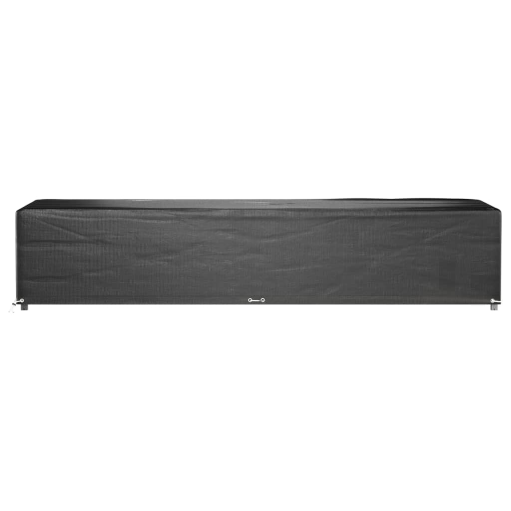 vidaXL Ligbedhoezen 2 st met 12 oogjes 205x75x40 cm polyetheen