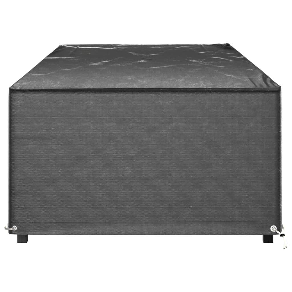 vidaXL Ligbedhoezen 2 st met 12 oogjes 205x75x40 cm polyetheen